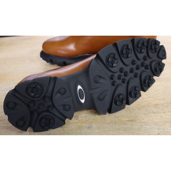 Vintage Oakley Tuxedo Golf Shoes Mens Size 7 W Brown Leather Made in Italy Cleat main image 6
